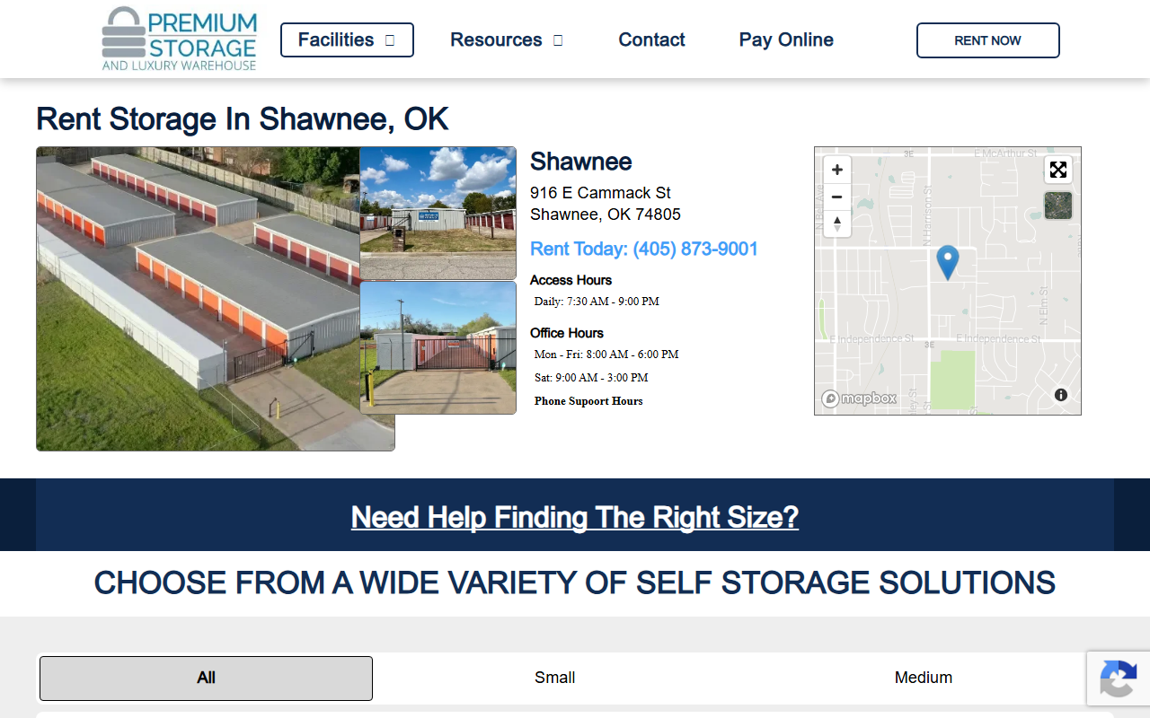 405storage.com screenshot