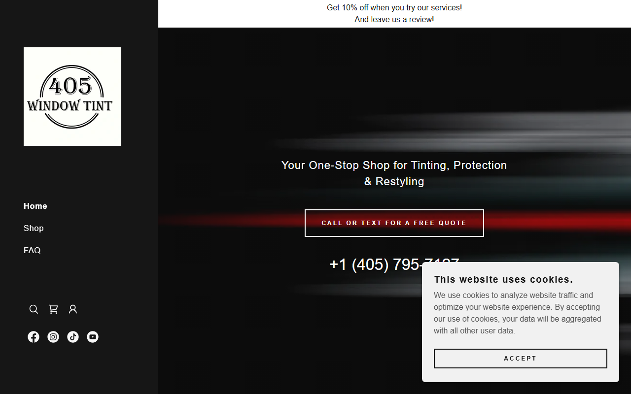 405windowtint.com screenshot