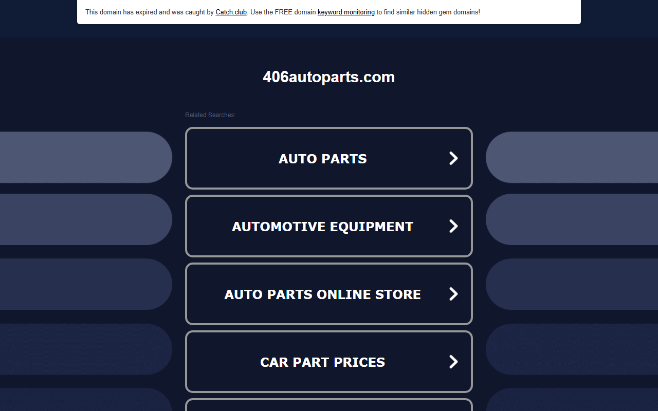 406autoparts.com screenshot