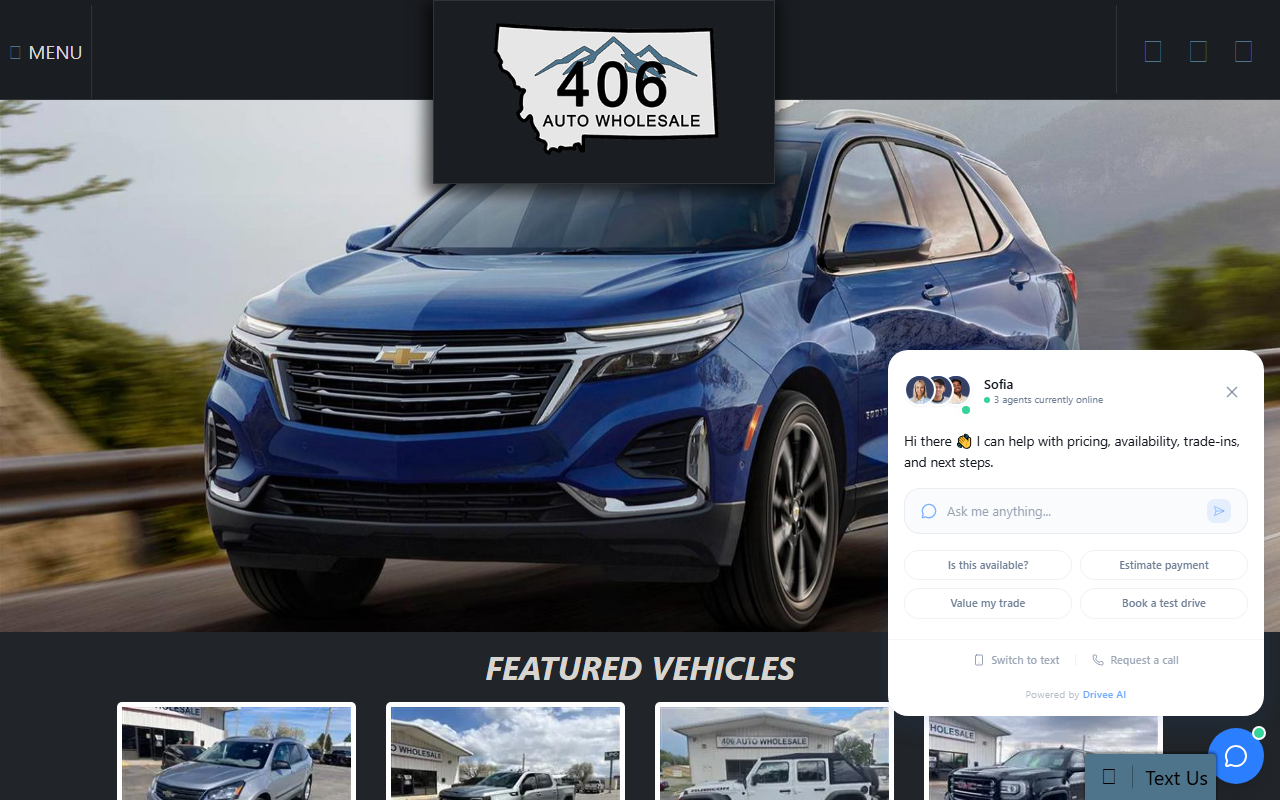 406autowholesale.com screenshot