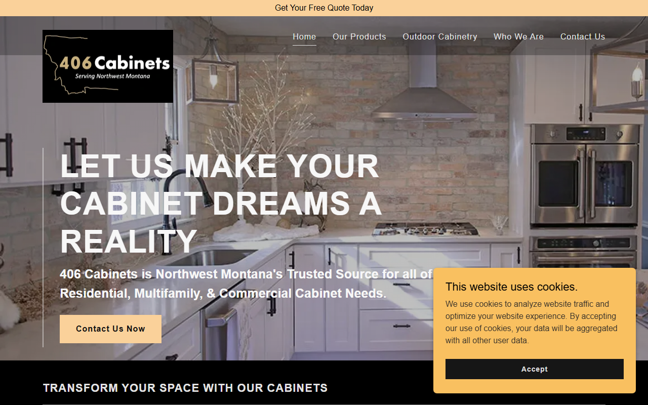 406cabinets.com screenshot