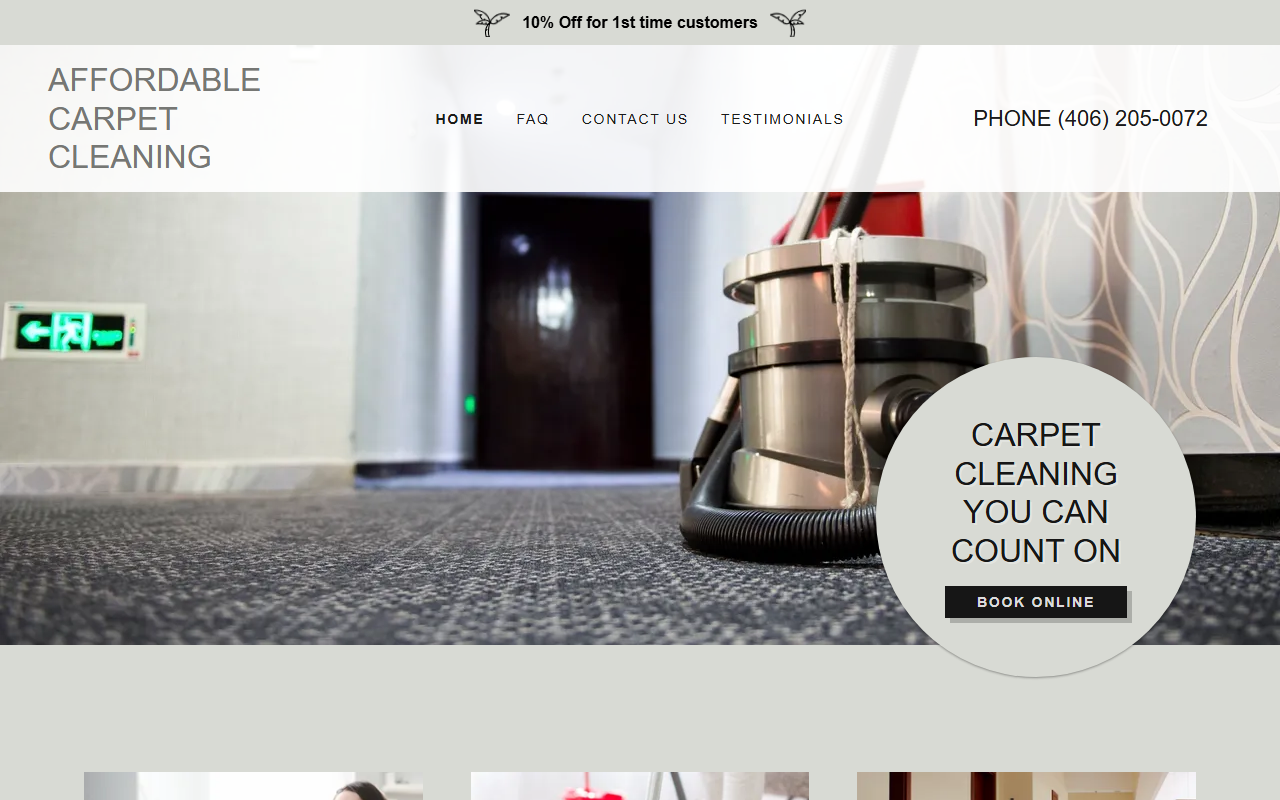 406carpetclean.com screenshot
