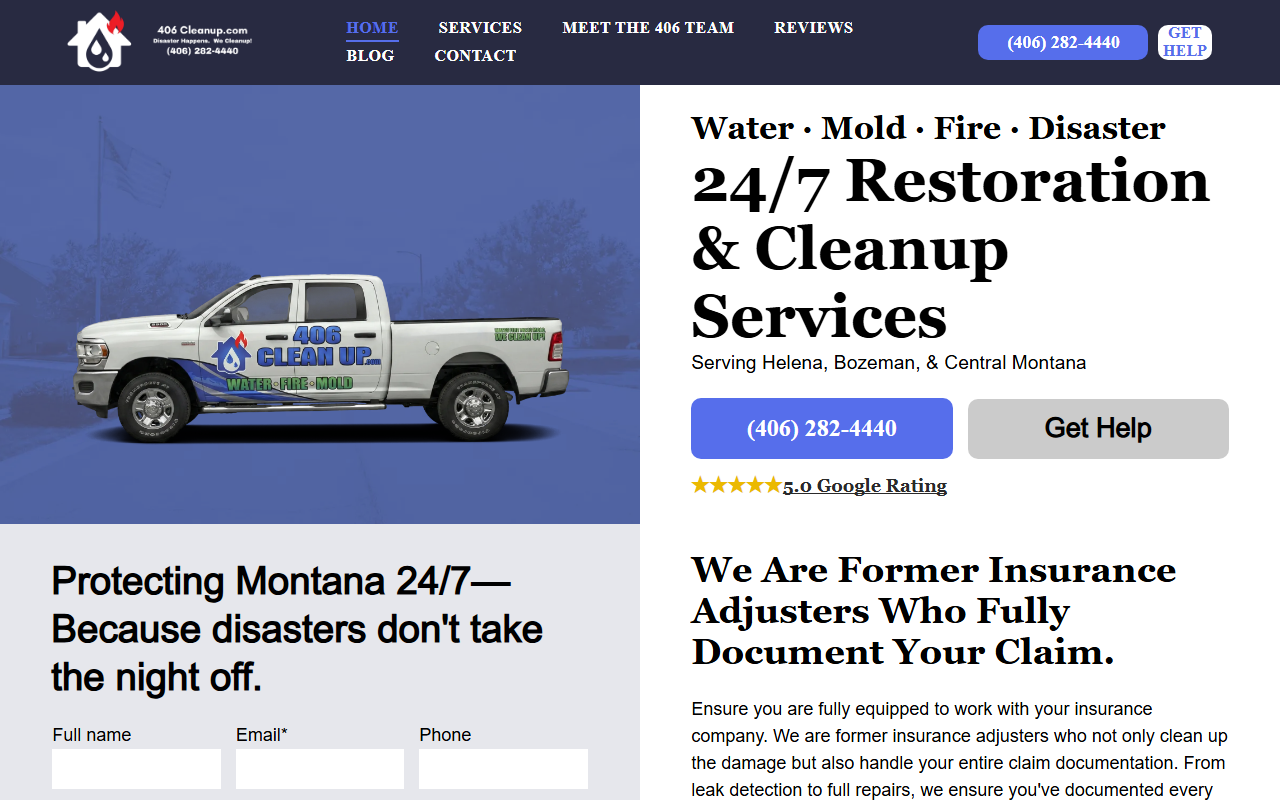 406cleanup.com screenshot