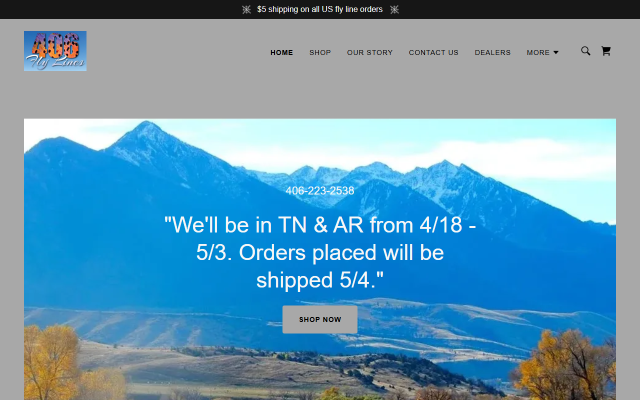 406flylines.com screenshot