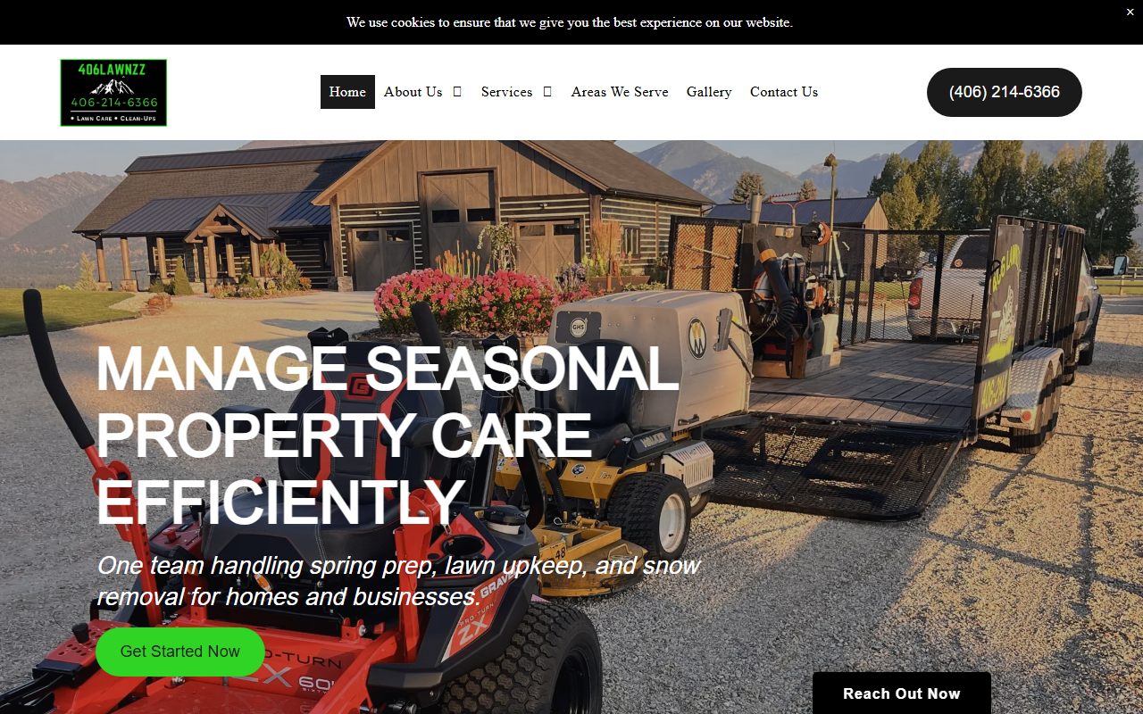 406lawnzzllc.com screenshot