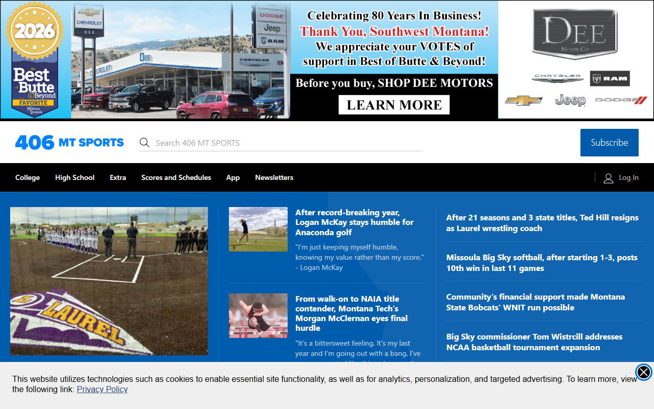 406mtsports.com screenshot