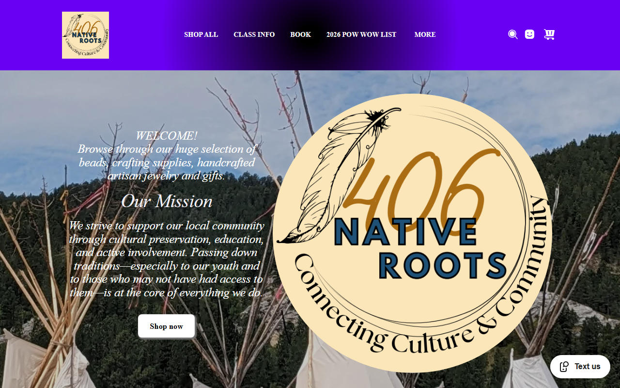 406nativeroots.com screenshot