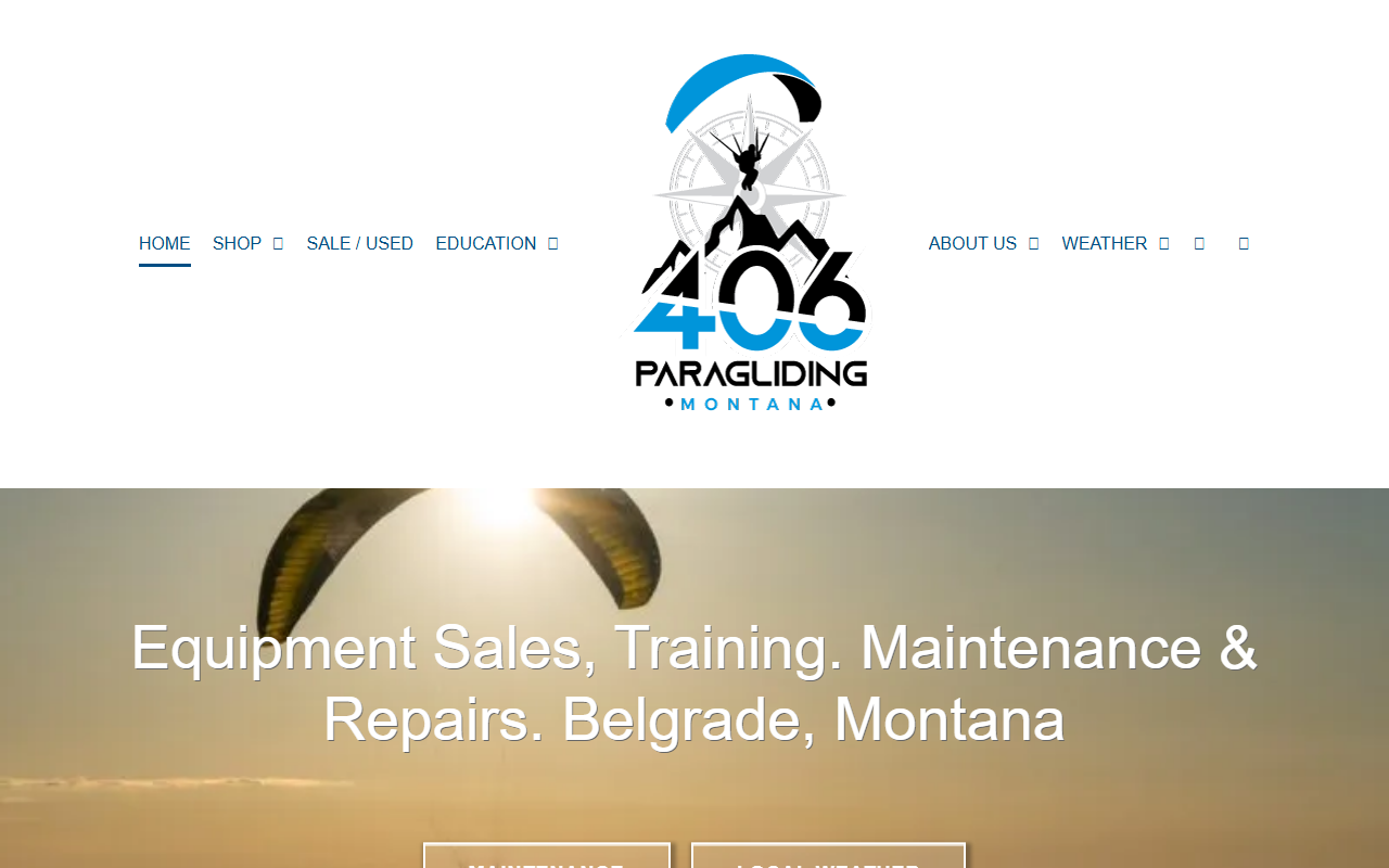 406paragliding.com screenshot