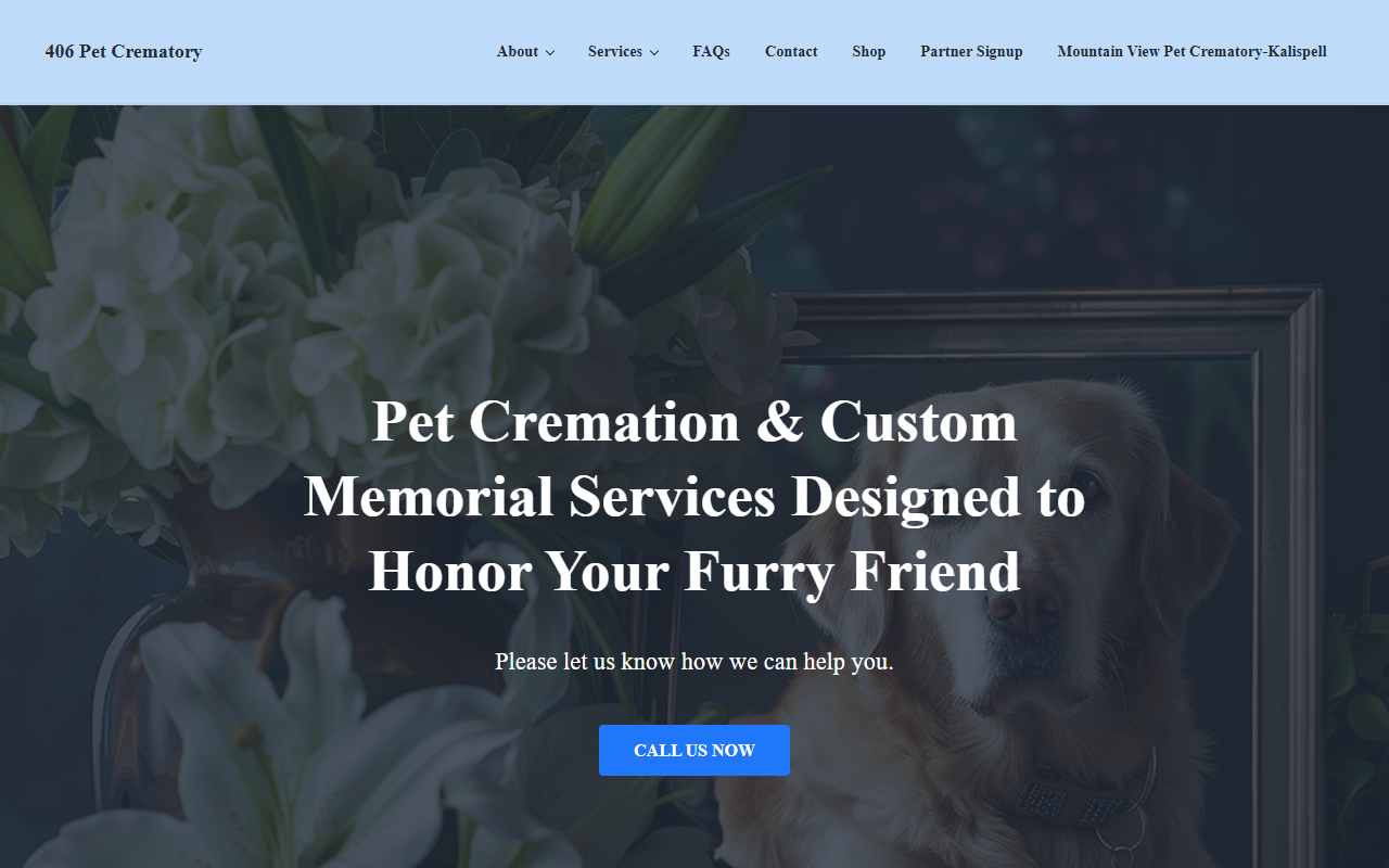 406petcrematory.com screenshot