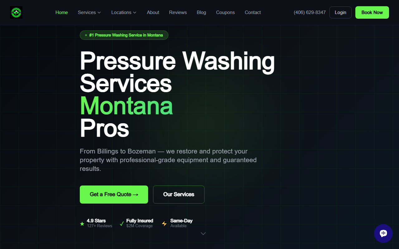 406pressureclean.com screenshot