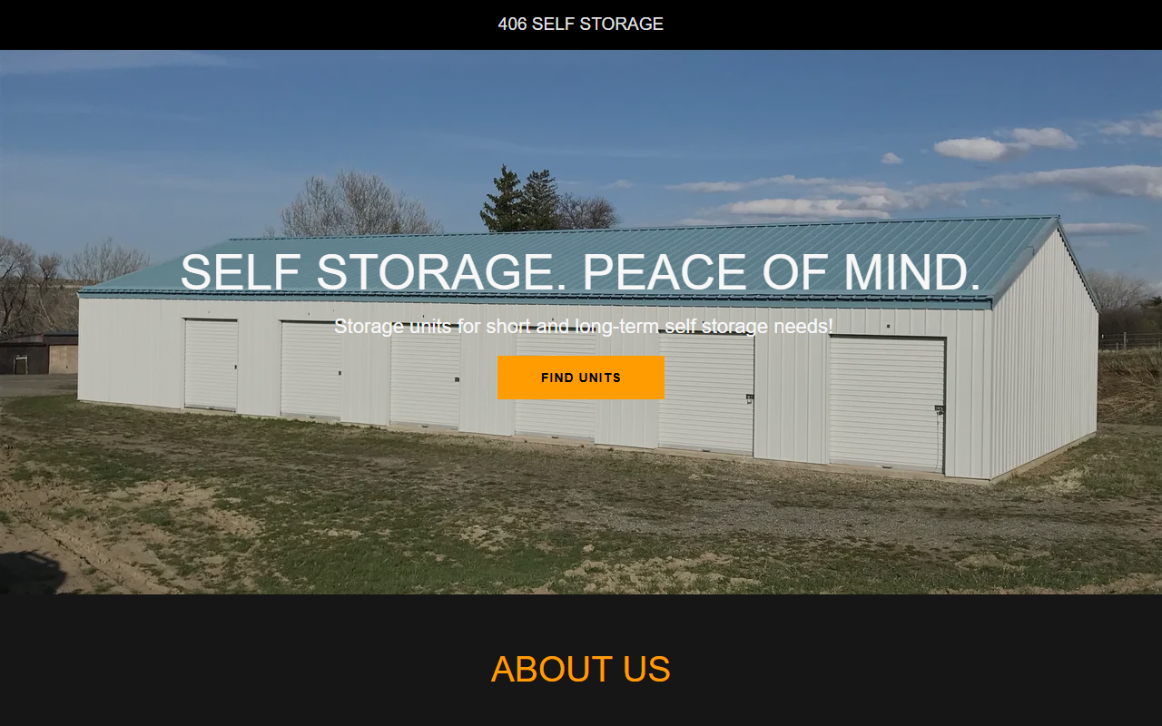 406selfstorage.com screenshot