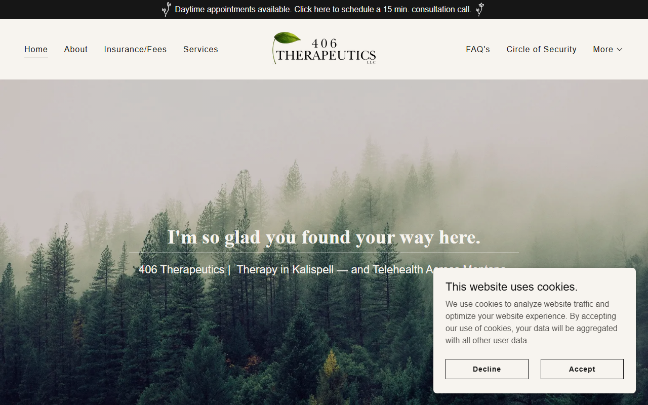 406therapeutics.com screenshot