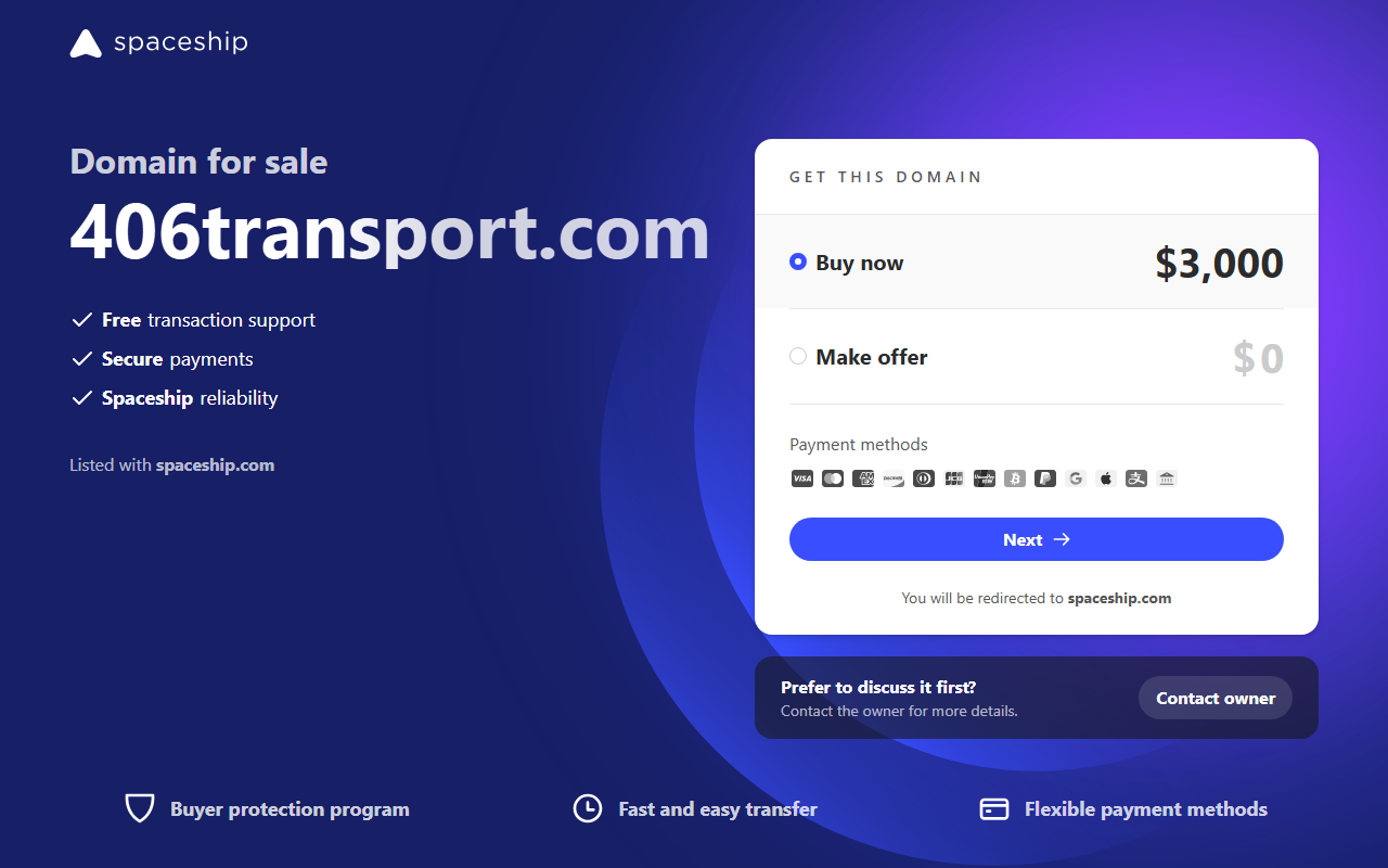 406transport.com screenshot