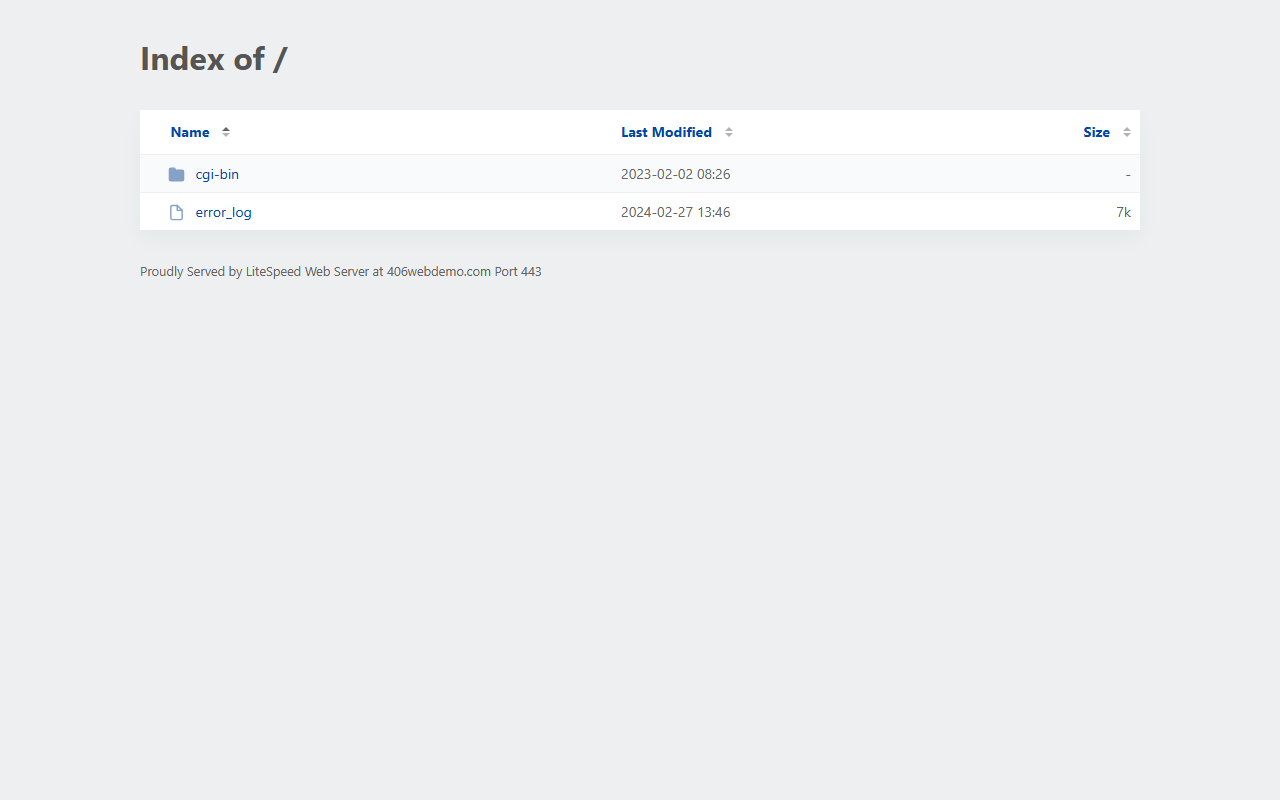 406webdemo.com screenshot