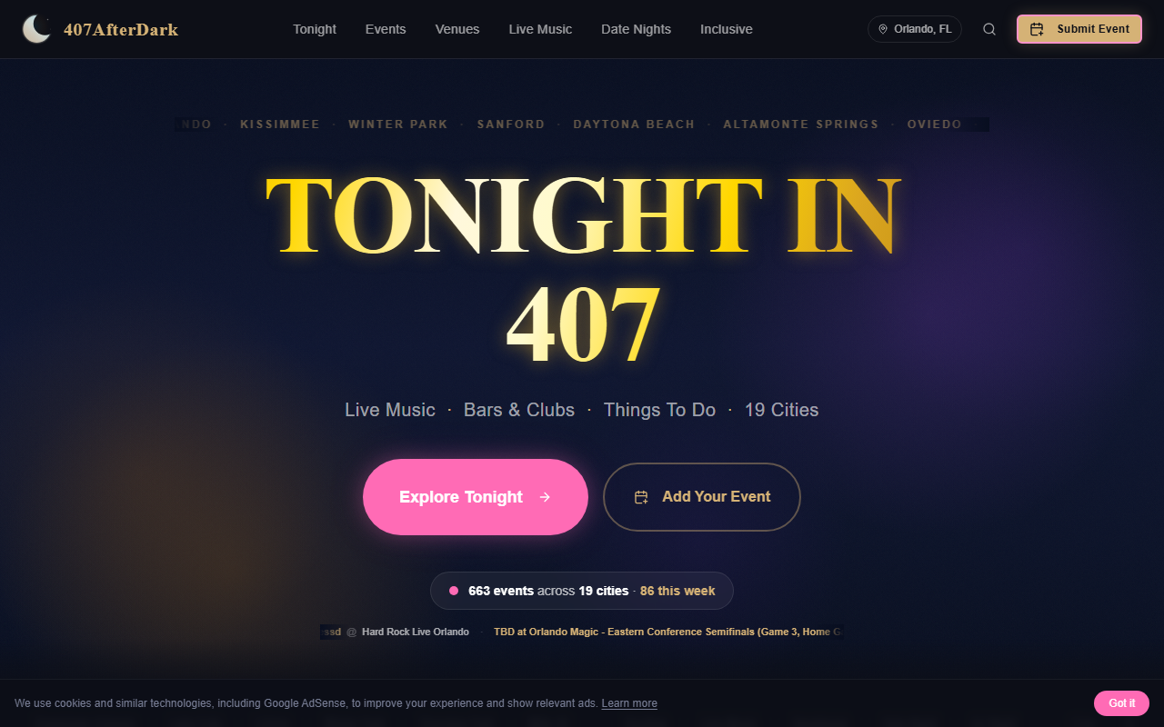 407afterdark.com screenshot
