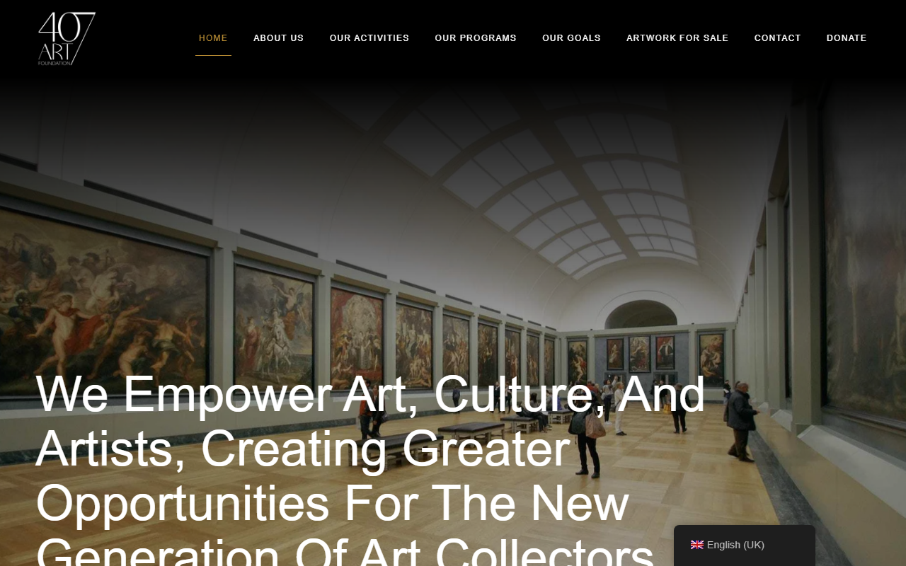 407artfoundation.com screenshot