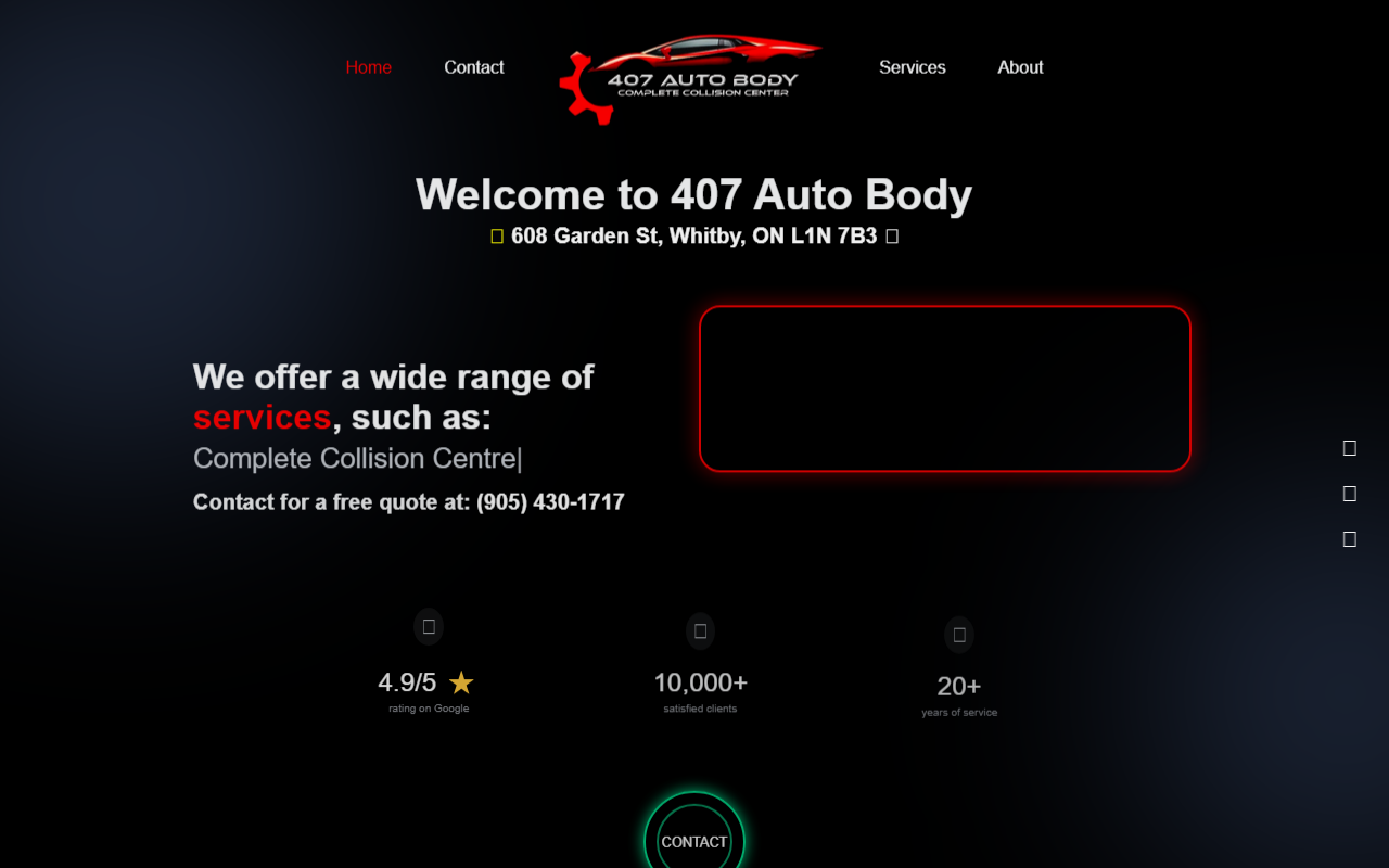 407autobody.com screenshot