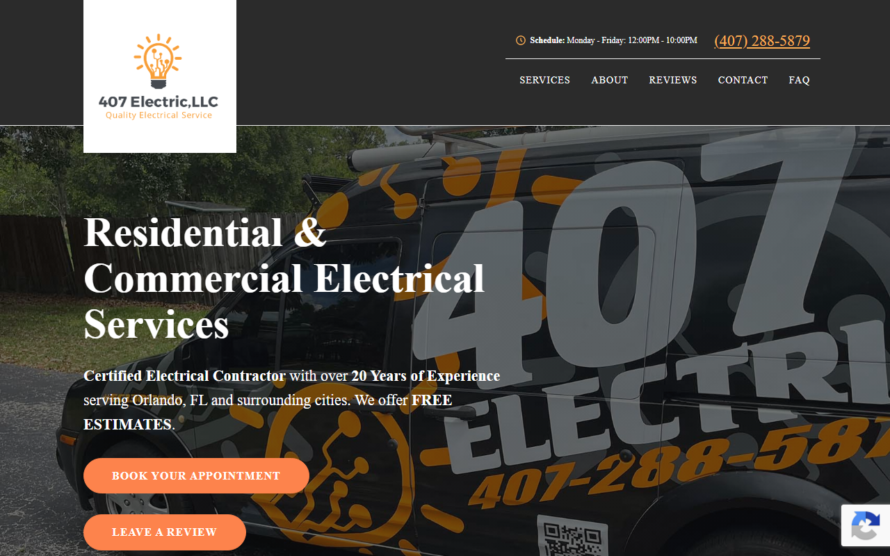 407electrical.com screenshot