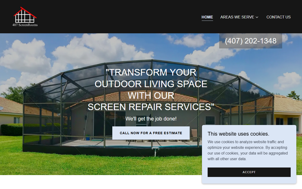 407screenrooms.com screenshot
