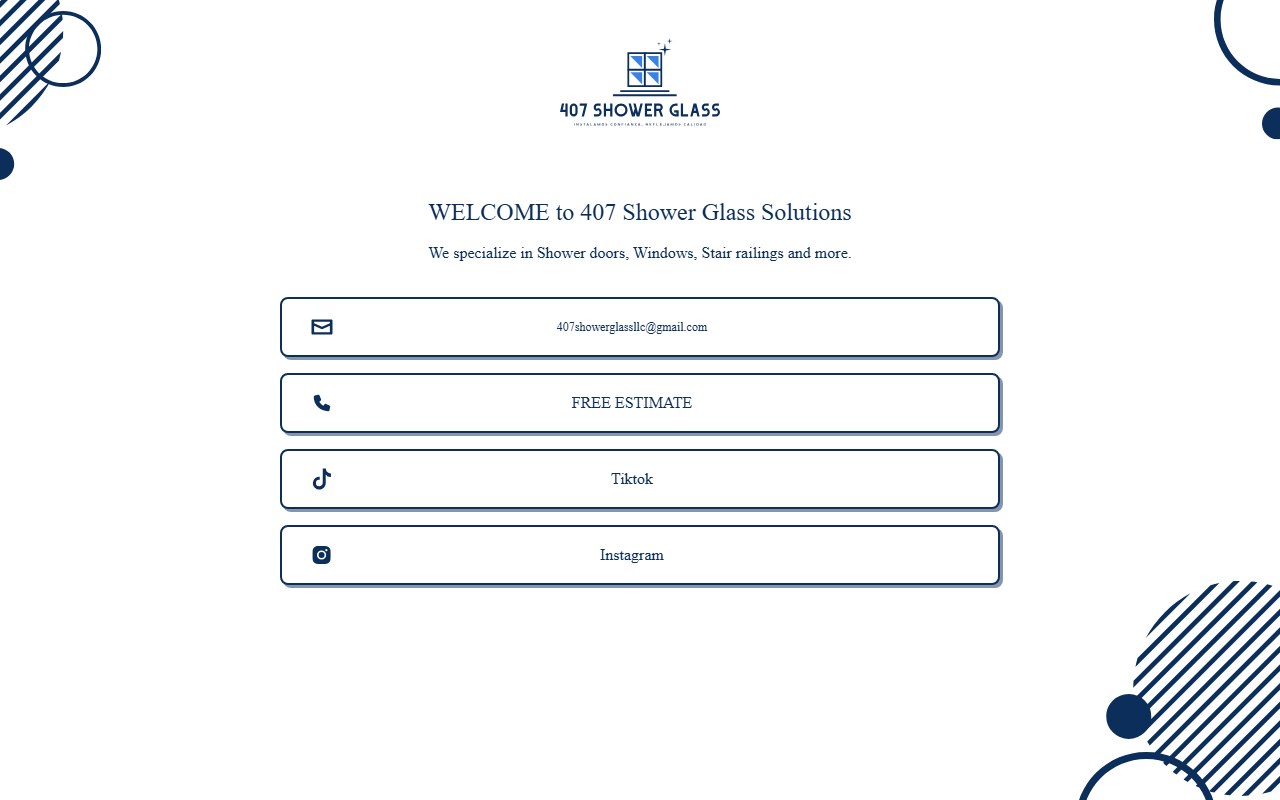 407showerglass.com screenshot
