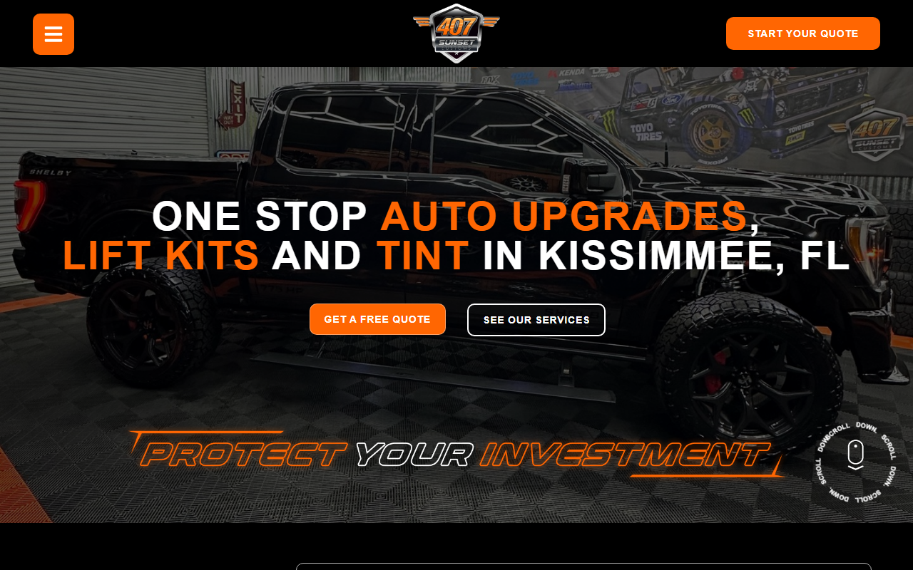 407sunsetcustoms.com screenshot