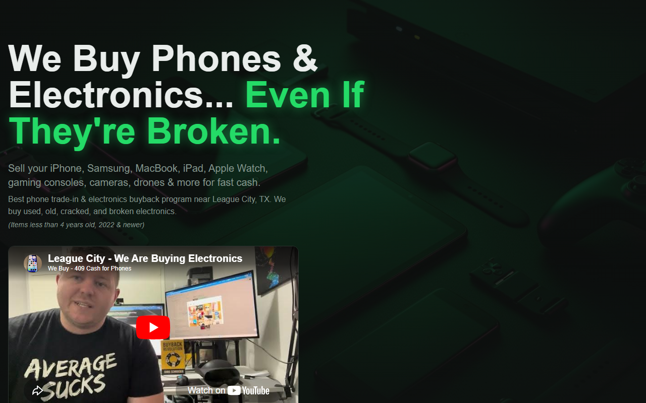 409cashforphones.com screenshot