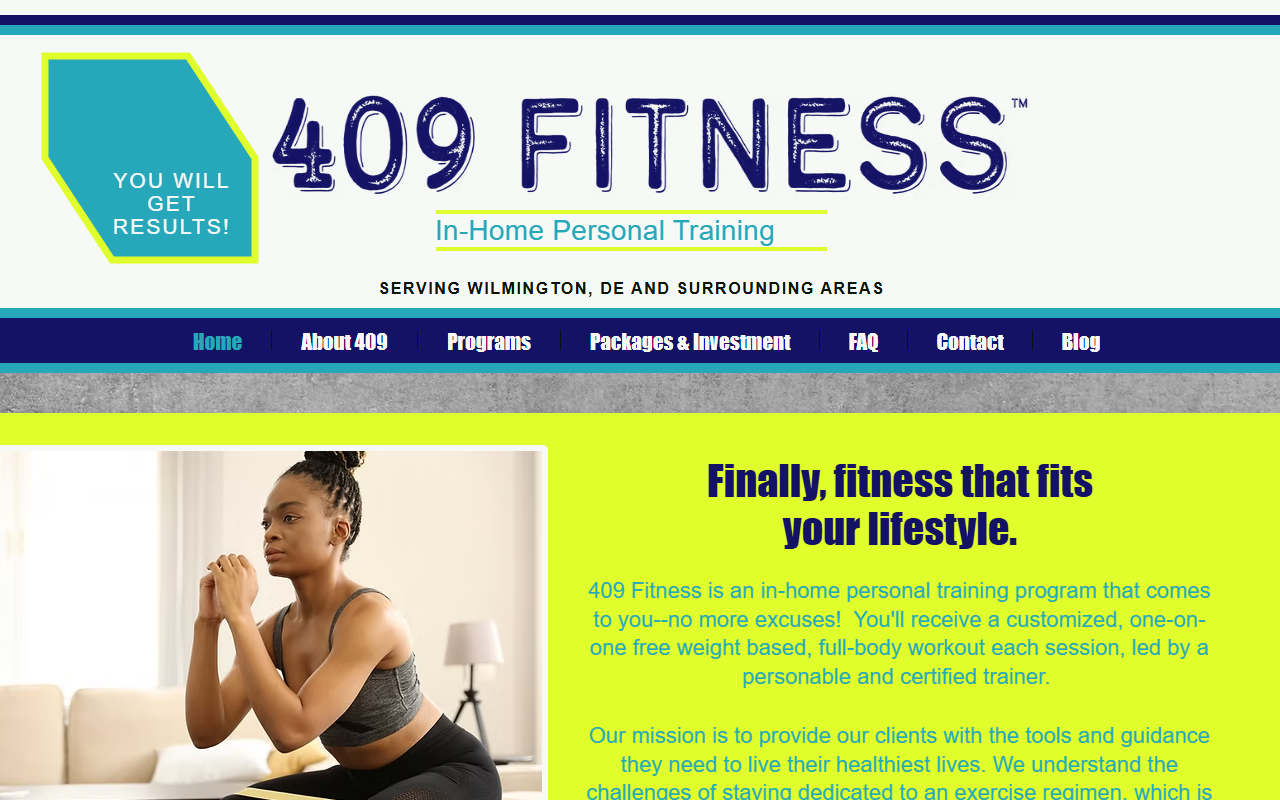 409fitness.com screenshot