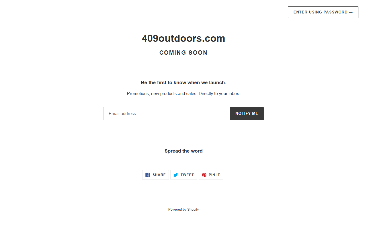 409outdoors.com screenshot