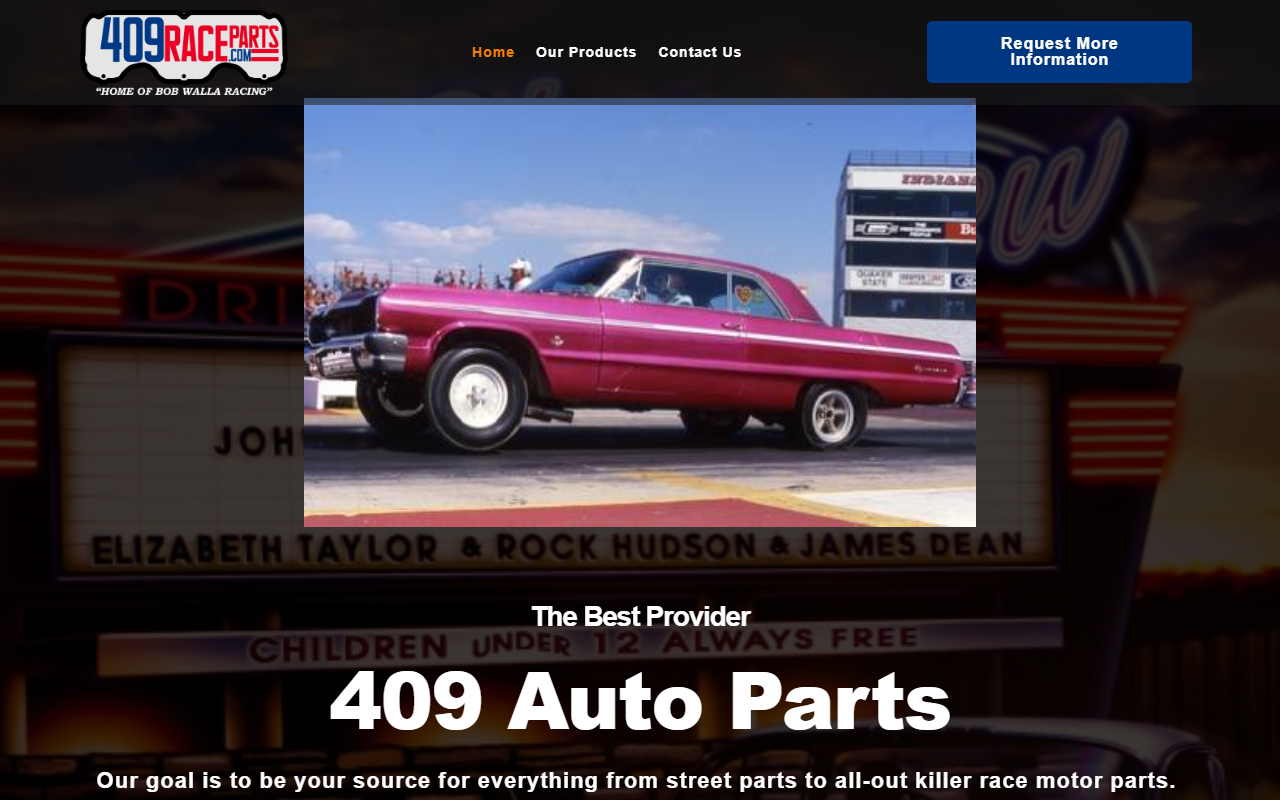 409raceparts.com screenshot