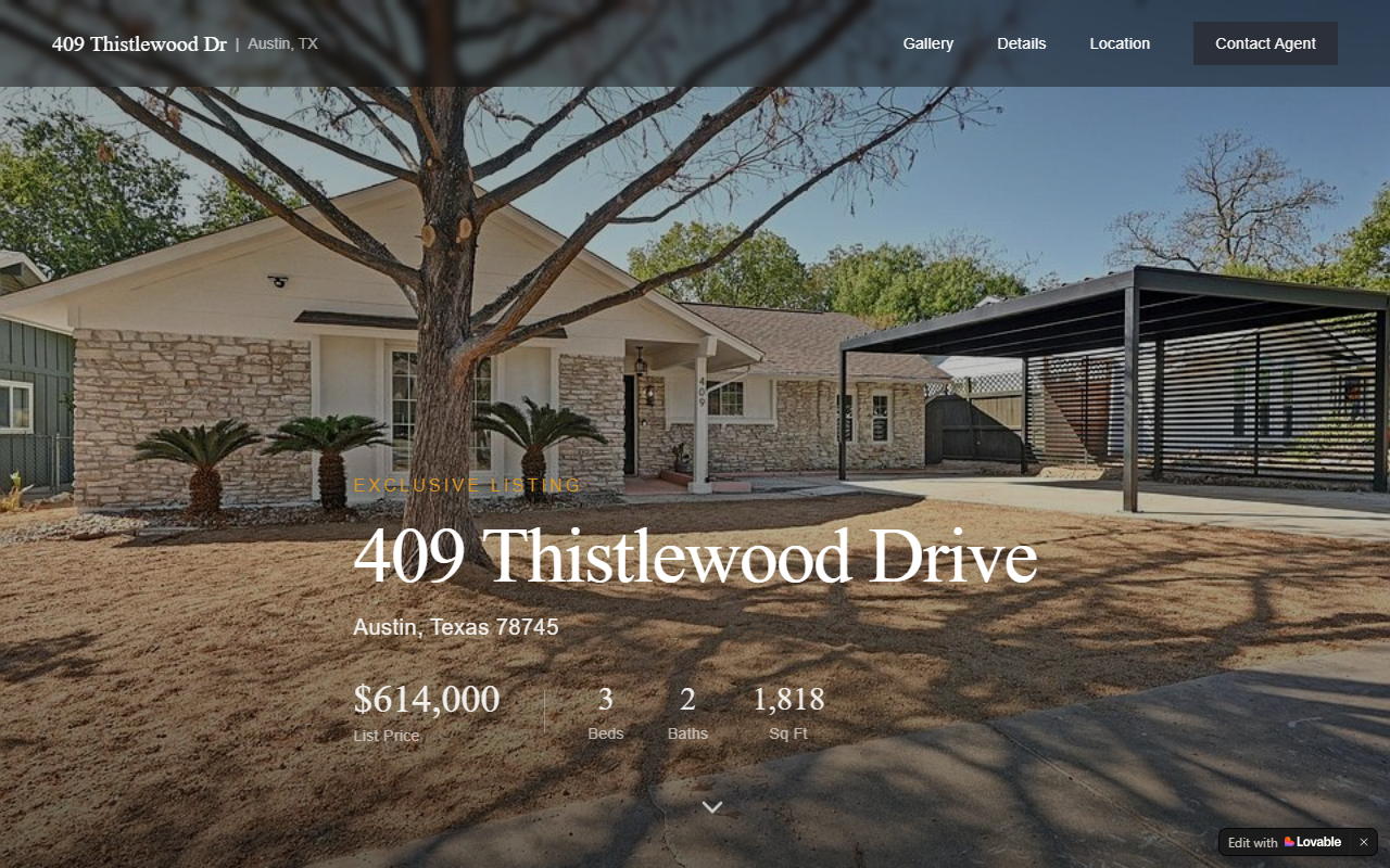 409thistlewood.com screenshot