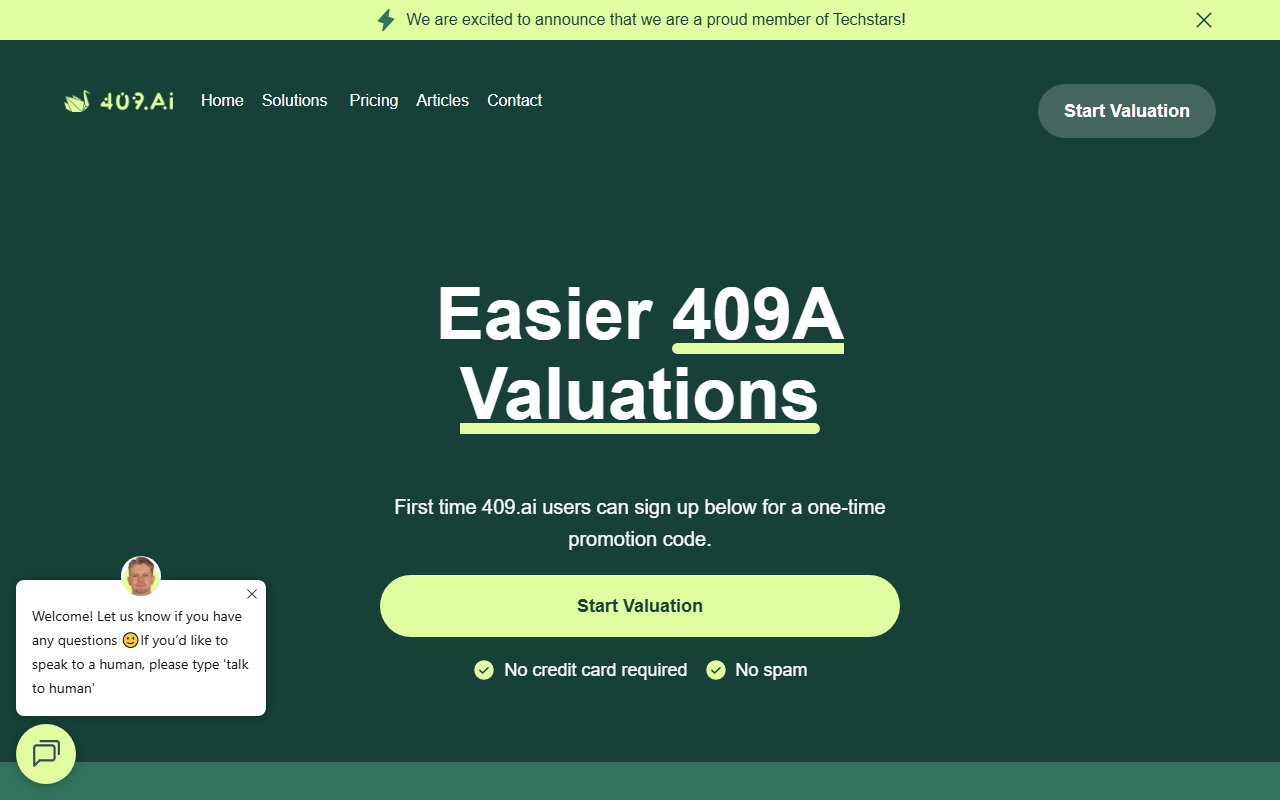 409valuation.com screenshot