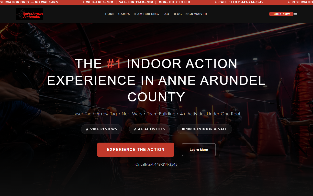 410lasertag.com screenshot