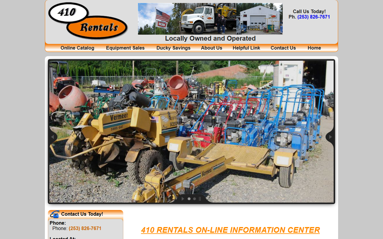 410rentals.com screenshot