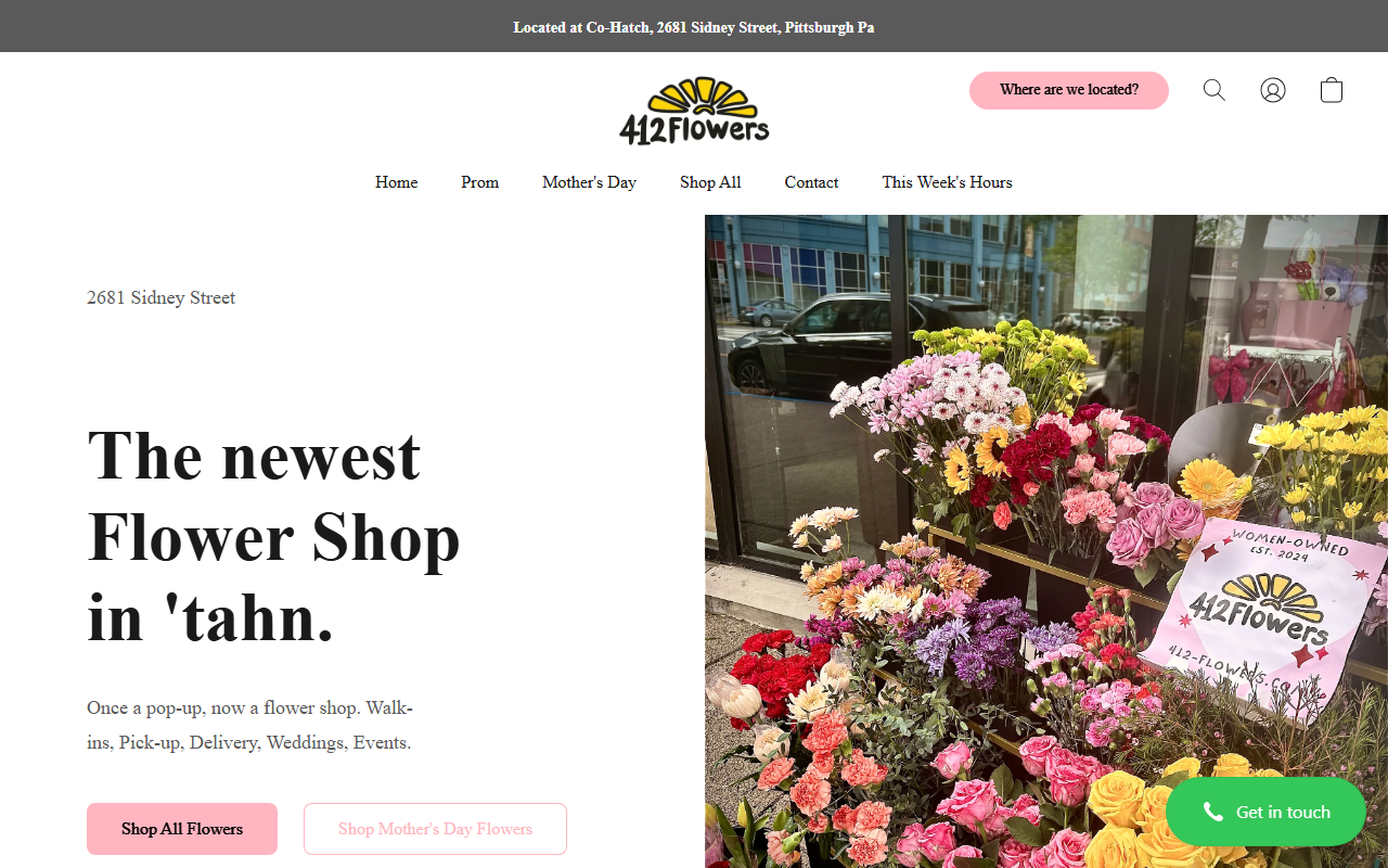 412-flowers.com screenshot