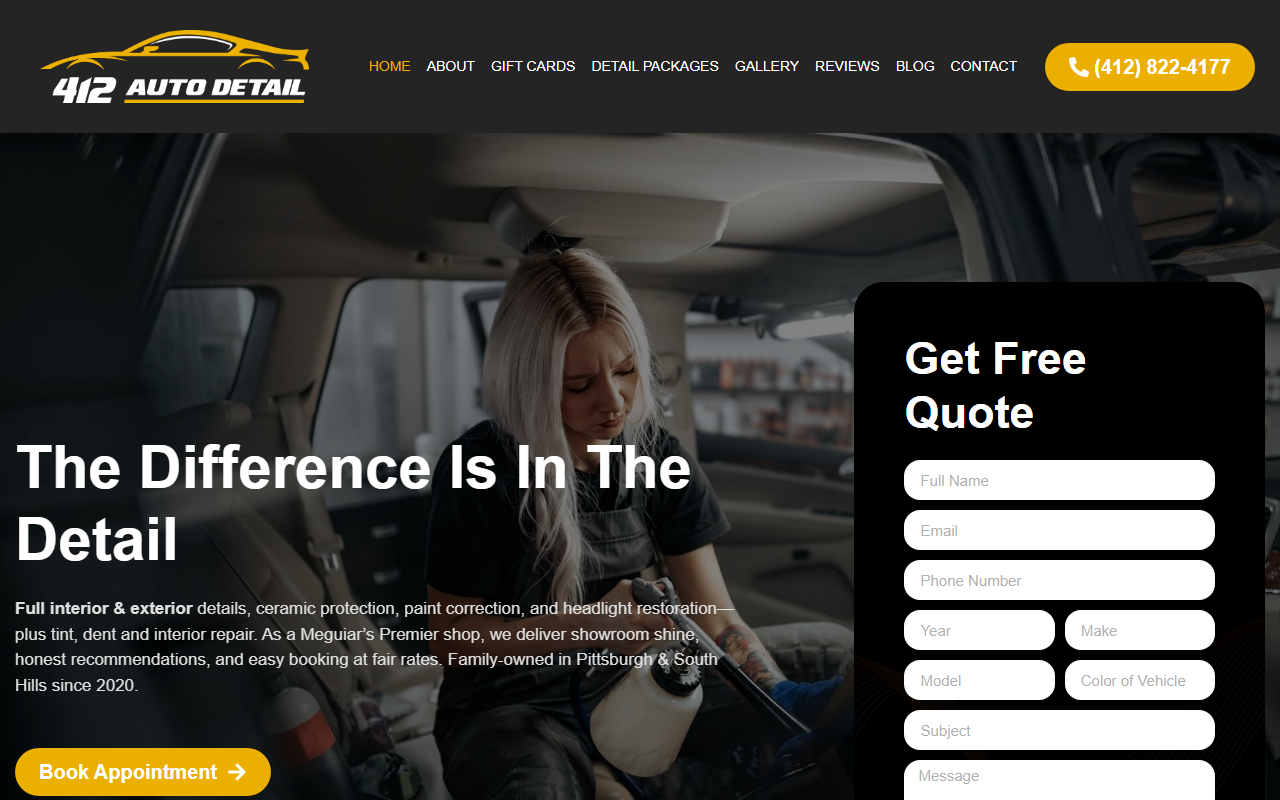 412autodetail.com screenshot