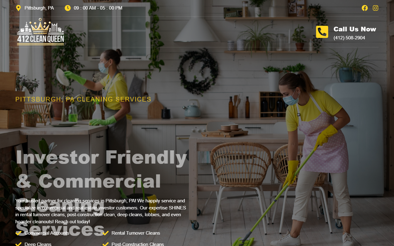 412cleanqueen.com screenshot