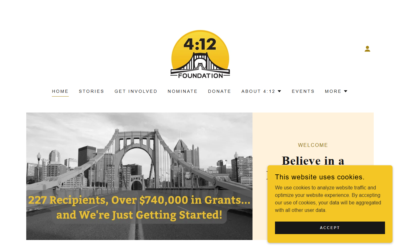 412foundation.com screenshot