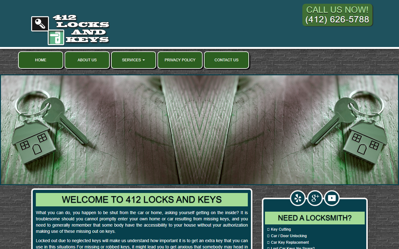 412locksandkeys.com screenshot