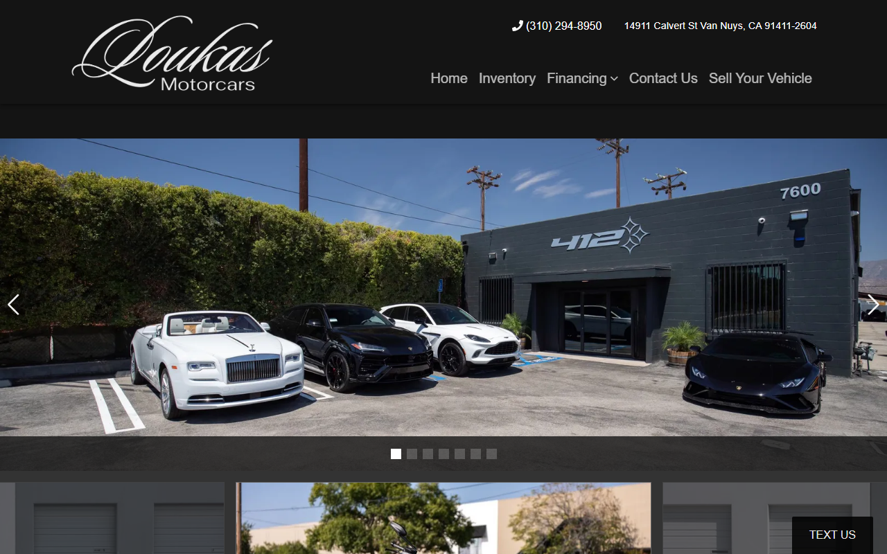 412motorcars.com screenshot