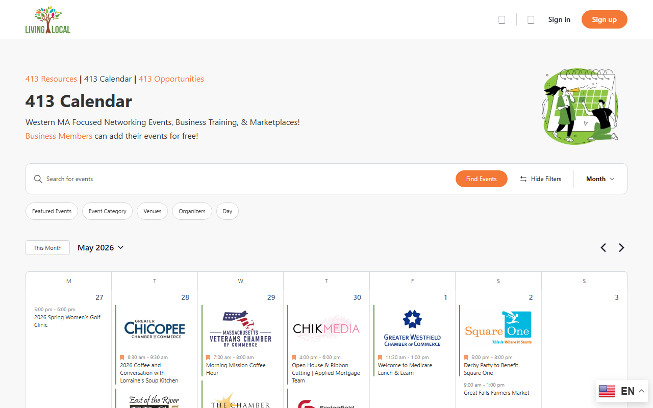 413calendar.com screenshot