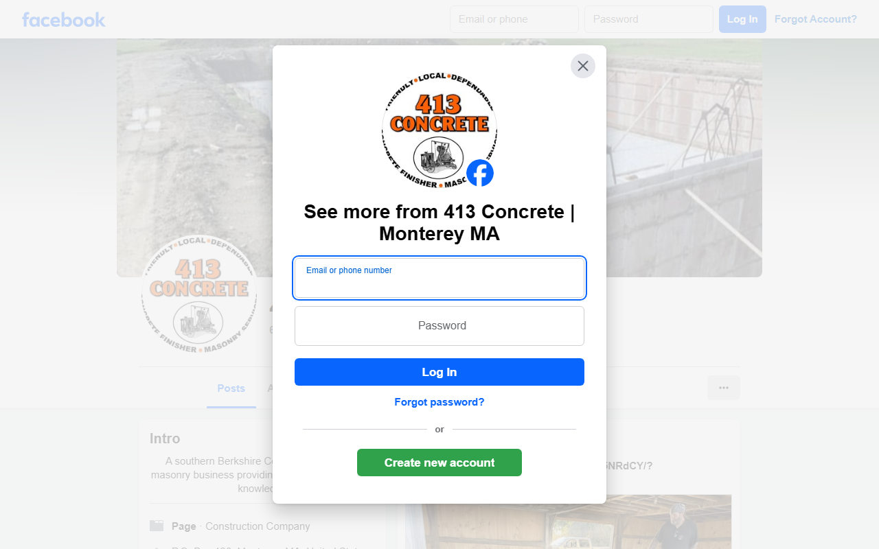 413concrete.com screenshot
