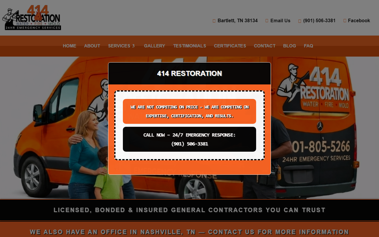 414-restoration.com screenshot