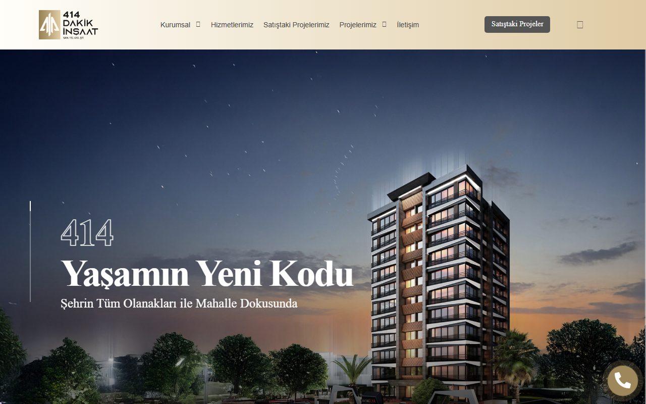 414dakikinsaat.com screenshot