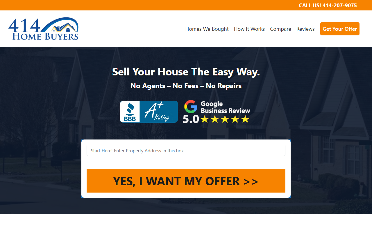 414housebuyers.com screenshot