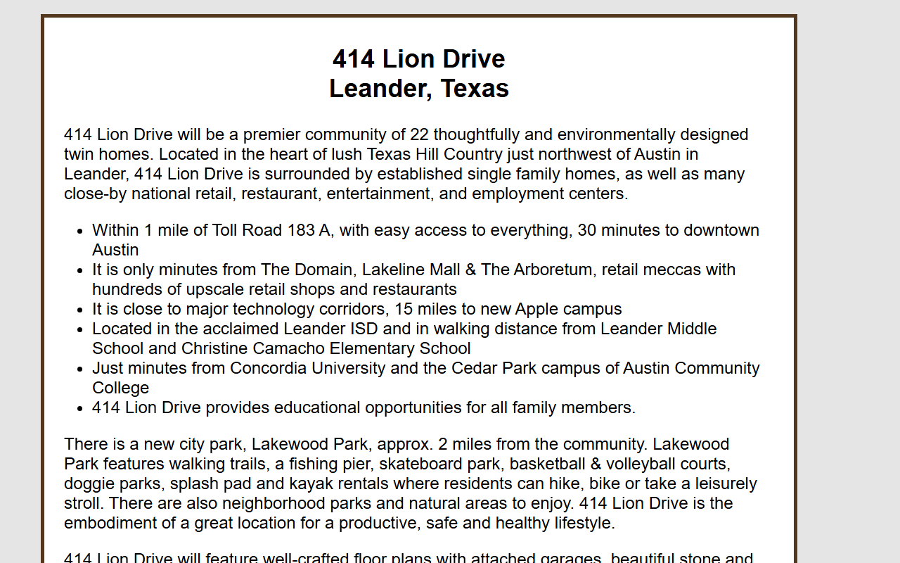 414liondrive.com screenshot