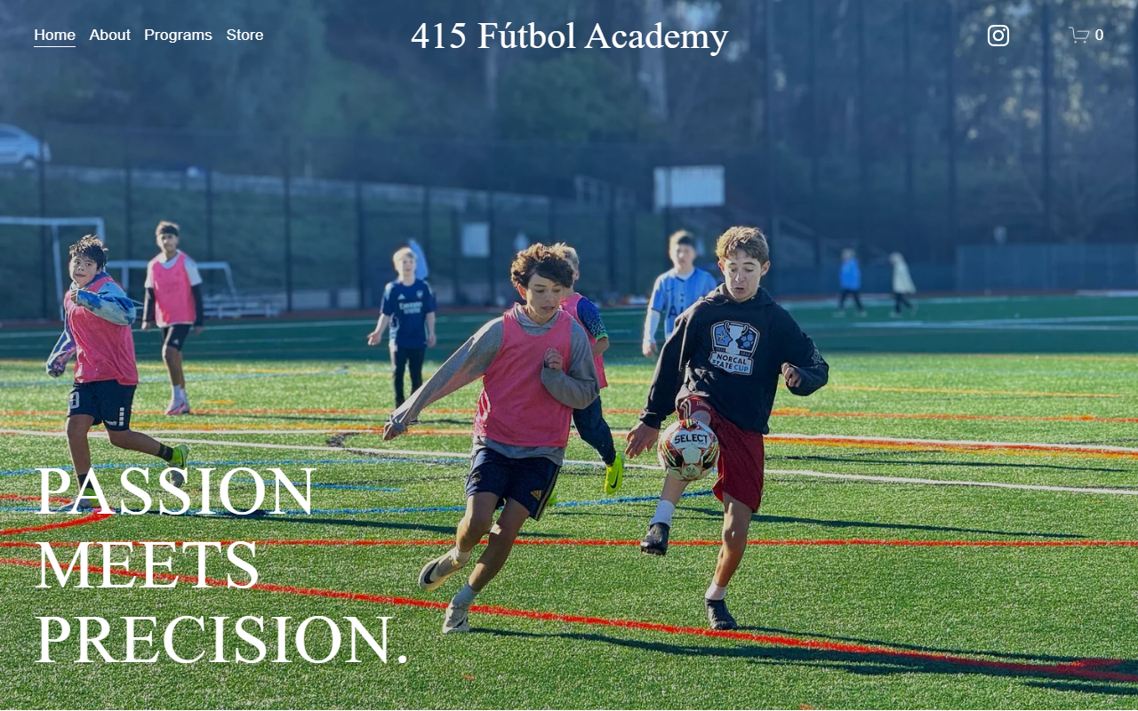 415futbolacademy.com screenshot