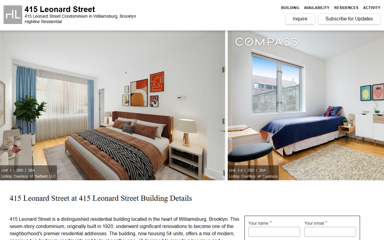415leonard.com screenshot