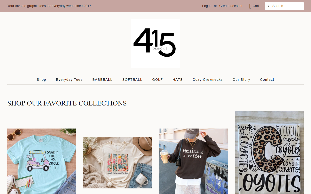 415tshirts.com screenshot