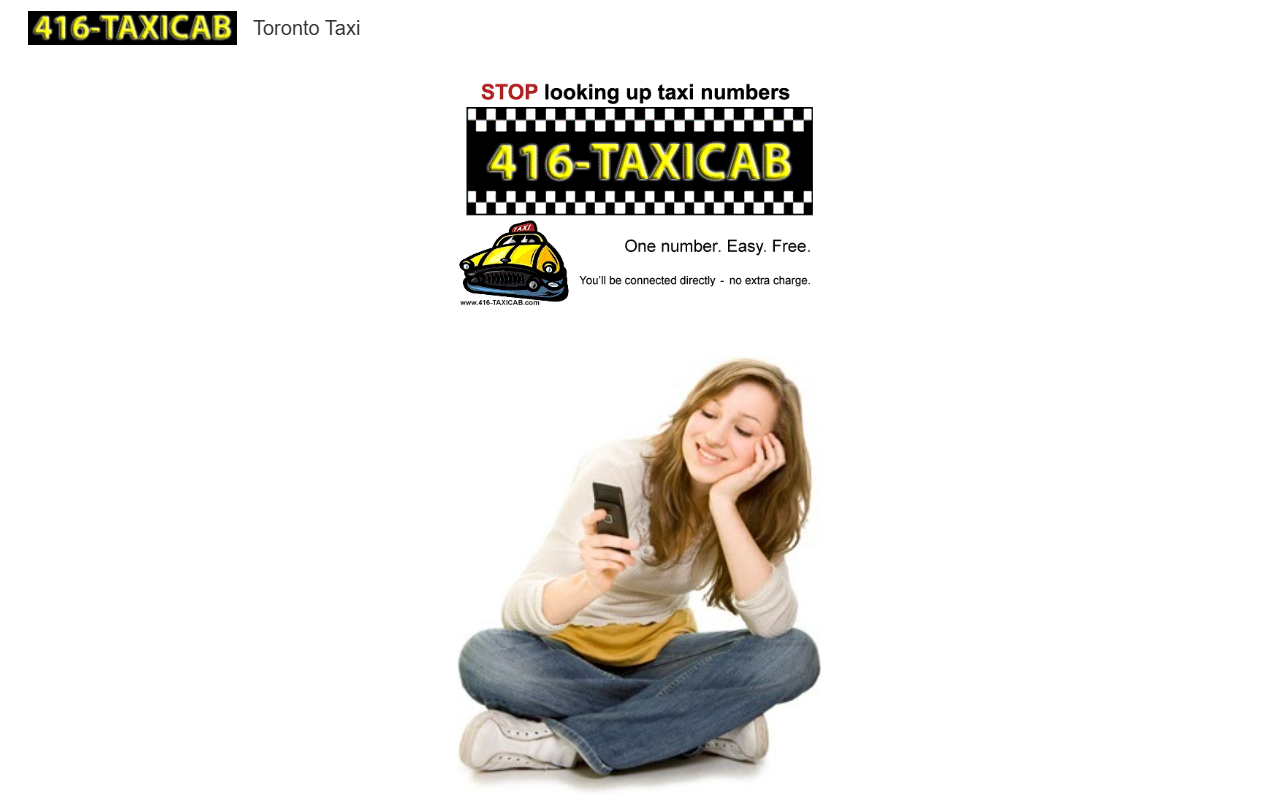 416-taxicab.com screenshot