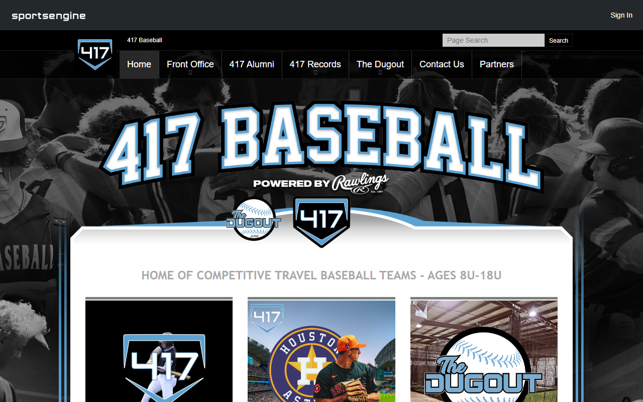417baseball.com screenshot